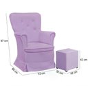 Ver imagem 3 de Poltrona De Amamentaçao Fixa Sofia Com Puff Corano Lilas Ft Milani Store Corano Lilas