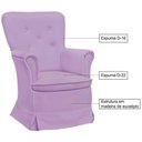 Ver imagem 5 de Poltrona De Amamentaçao Fixa Sofia Com Puff Corano Lilas Ft Milani Store Corano Lilas