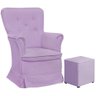 Poltrona De Amamentaçao Fixa Sofia Com Puff Corano Lilas Ft Milani Store Corano Lilas - 1