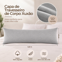Ver imagem 4 de Capa de Xuxão Liso Malha 100% Algodão c/ Ziper Cinza