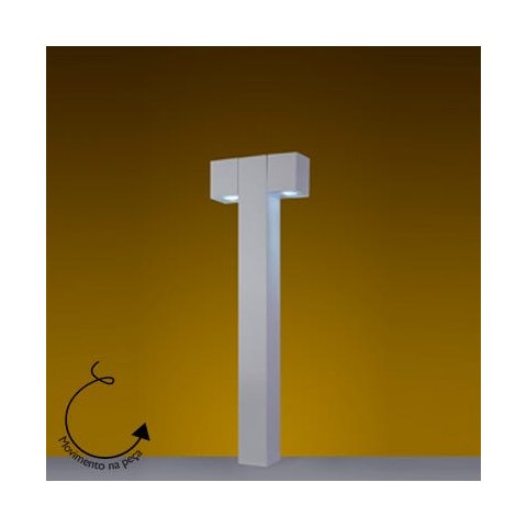 POSTE BALIZADOR FLASH AÇO/TERMOPLASTICO BRANCO 2GU10 50CM