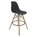 Ver imagem 1 de Banqueta Charles Eames Eiffel Wood Design Base Fixa Madeira - Preta