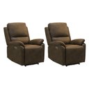 Ver imagem 1 de Kit 2 Poltronas do Papai Reclinavel Elétrica Nobuk Premium Marrom