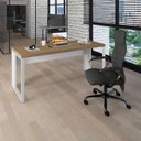 Ver imagem 1 de Escrivaninha Industrial 190cm X 60cm Pés Metal F5 Office
