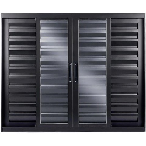 Veneziana de Aluminio 6 Folhas sem Grade Linha Premium:1,20 X 1,80/preto