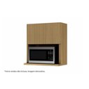 Ver imagem 2 de Módulo Cozinha Nesher Rainha Armário C/nicho Microndas E1 Porta Basculante Ripada 70 Cm Nature -