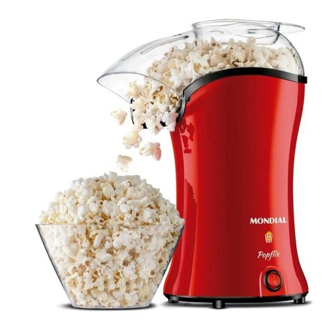 Pipoqueira Elétrica Mondial Popflix Automática 1200w Vermelho 220v - Pp-03
