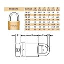 Ver imagem 5 de Cadeado Pado Latão 40mm Pado