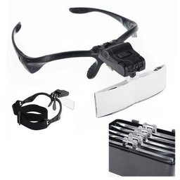 Lupa Óculos Lentes Zoom Costura Dentista Estética Luz Led - 4