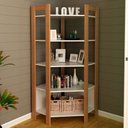 Ver imagem 1 de Closet Modulado Aberto 70,5x70,5cm com 5 Prateleiras Az1020 Tecno Mobili - Amêndoa/branco