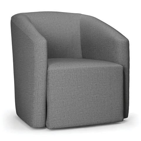 Poltrona Decorativa Orgânica Stella Max Linho Grafite D03 - D’Rossi