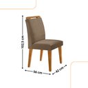 Ver imagem 4 de Conjunto Sala de Jantar Mesa Liz 120cm com Vidro Canto Copo e 4 Cadeiras Athenas Moderna