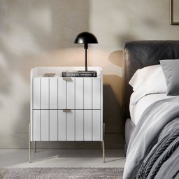 2 Mesas de Cabeceira Vênus Mdf 45cm - 2