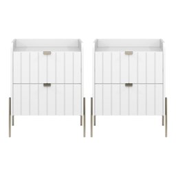 2 Mesas de Cabeceira Vênus Mdf 45cm - 1