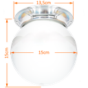 Ver imagem 2 de Plafon Colonial Aluminio Branco Globo Transparente Retrô