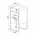 Ver imagem 4 de Mesa de Cabeceira com Cantos Arredondados 2 Gavetas 30cm Luna Artesano