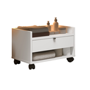 Ver imagem 1 de Gabinete Organizador com Uma Gaveta Pés em Rodizio Prisma - Jm3 Móveis:branco