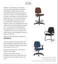 Ver imagem 5 de Cadeira Job com Bracos Assento Courino Cinza Escuro Base Caixa Metalica Preta - 54532