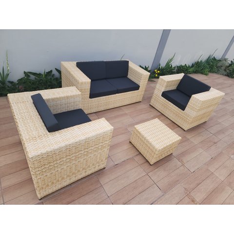 Jogo Poltronas e Sofá Fibra Sintética Área Externa Varanda Jardim Piscina