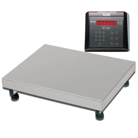 Balança Industrial Plataf Digital Aço Carbono Ramuza 200kg Base 50x50cm IDR Abs e Bateria