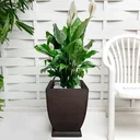 Ver imagem 4 de Vaso de Planta Decorativo em polietileno Plastico Foster Plast 45x35 cm - Marrom Café