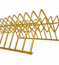 Ver imagem 3 de 2 Organizador de Armário Suporte Prato Vertical Dourado Arm