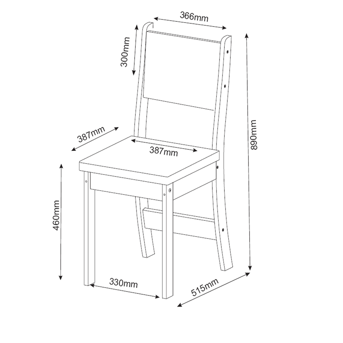 Mesa de Jantar Retangular Valduga C/6 Cad Sol Mel/blonde/v.marfim - 6