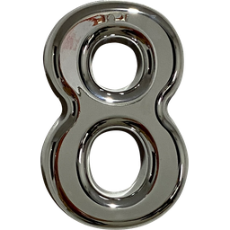 Números Residencial PVC Espelhado 15 Cm Resistente Elegante:Prata/8 - 1