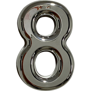 Números Residencial PVC Espelhado 15 Cm Resistente Elegante:Prata/8