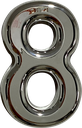 Ver imagem 1 de Números Residencial PVC Espelhado 15 Cm Resistente Elegante:Prata/8