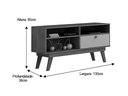 Ver imagem 3 de Rack para Tvs Grecia 1,36 Cinamomo/off White