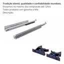 Ver imagem 2 de Kit Corrediça Quadro V6 (Extração Total) Invisível 400 Mm Silent System Hettich