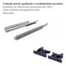 Kit Corrediça Quadro V6 (Extração Total) Invisível 400 Mm Silent System Hettich - 2