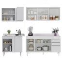 Ver imagem 6 de Armário de Cozinha Modulado de Canto Direito 4 Peças Cp41 Balcão com Tampo Branco - Lumil Lumil Móve