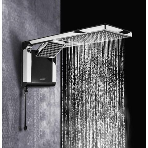Ducha Chuveiro Acqua Duo Ultra Preto Cromado Lorenzetti 220v 7800w Eletrônica