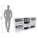 Ver imagem 4 de ARMÁRIO CLOSET OU LOJA 4 PRATELEIRAS M170.2021.B (CASA) MUNDI MOVEIS
