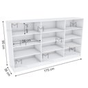 Ver imagem 2 de ARMÁRIO CLOSET OU LOJA 4 PRATELEIRAS M170.2021.B (CASA) MUNDI MOVEIS