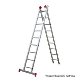 Escada Extensiva De Alumínio 09 Degraus - 1