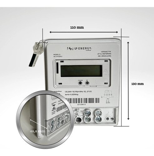 Medidor Watimetro de Energia Monofásico F+n - Up Energy - 4