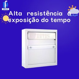 Caixa Correio Carta Grade e Embutir Chapa de Aço Amarela + Kit 3 Números - 6