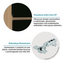 Ver imagem 4 de Paneleiro Simples 40cm 2 Portas Slim Luciane Móveis Freijó-preto