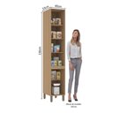 Ver imagem 3 de Paneleiro Simples 40cm 2 Portas Slim Luciane Móveis Freijó-preto