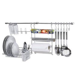Cook Home 9 Porta Rolo Papel Escorredor Copo Pratos com 11 Pç - 1 Cook Home 9 Porta Rolo Papel Escorredor Copo Pratos com 11 Pç - 1