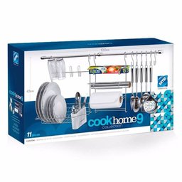 Cook Home 9 Porta Rolo Papel Escorredor Copo Pratos com 11 Pç - 3 Cook Home 9 Porta Rolo Papel Escorredor Copo Pratos com 11 Pç - 3