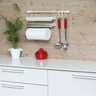 Kit A Linha Requinte Master Cozinha Suspensa Porta Rolos Ganchos - Metaltru - Branco - 1