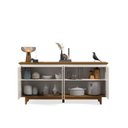 Ver imagem 3 de Aparador Buffet Sala Flow 4 Portas com Pés de Madeira - Rede Móveis