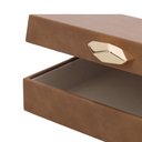 Ver imagem 4 de Caixa em Mdf com Revestimento em Pu Marrom 7,5x24x20cm