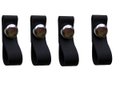 Ver imagem 1 de Kit 4 Puxadores Couro Preto