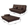Sofá Cama Recínavel 5 Posições Versátil Dubai Corino - 4