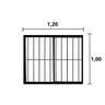 Janela de Correr 2 Folhas C/ Grade Aluminio Preto 1.00 X 1.20 Linha Modular - Hale - 2